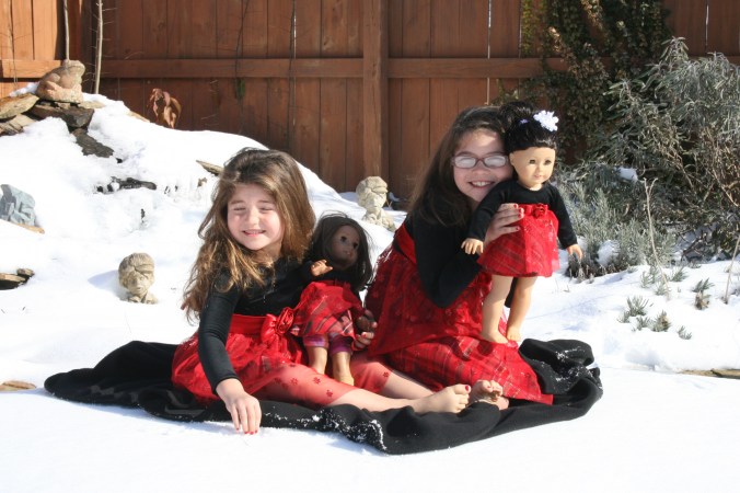 All set with matching dresses